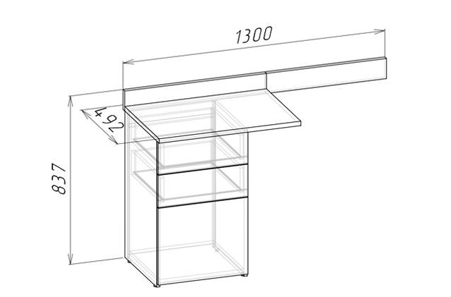 АМЕЛИ Стол с угловым модулем