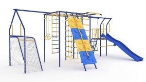 VERESK "Непоседа-Дачник", модель № 21 (с модулем паутина, скаладром и ворота)