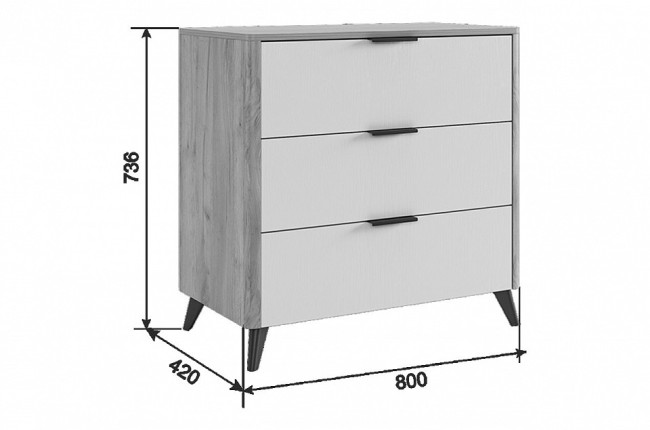 Гарнитур для спальни Адам К2 (дуб крафт золотой графит грей алькантара )