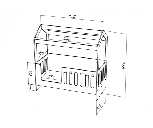 Кровать домик "Сказка" с ящиком