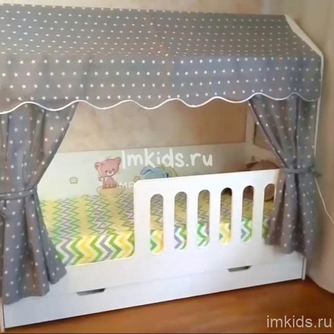 Кровать домик "Сказка" с ящиком