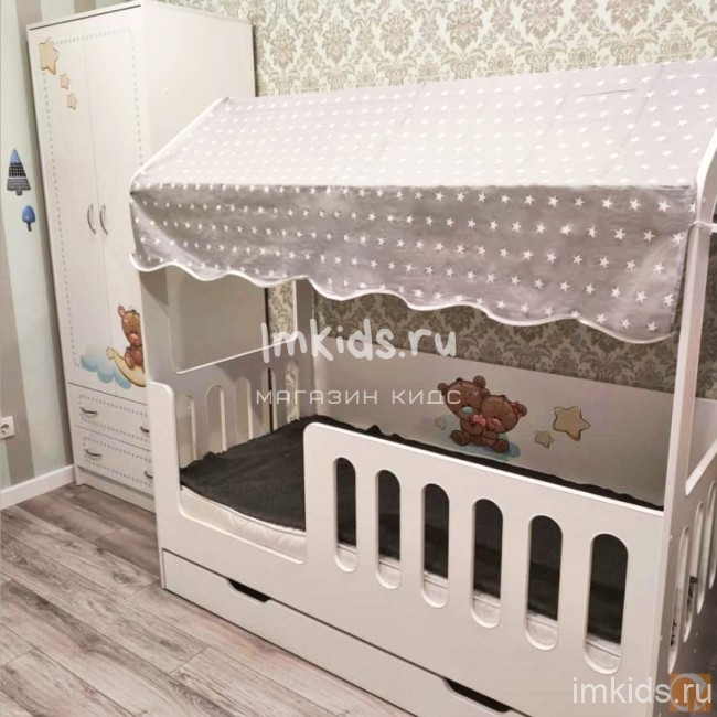 Кровать домик "Сказка" с ящиком