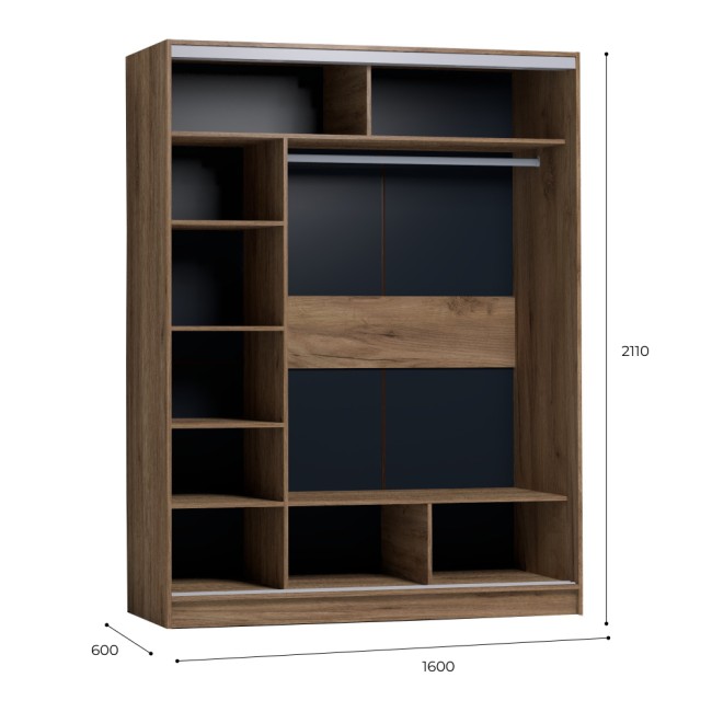 Шкаф-купе Strike 1600 Дуб табачный Craft