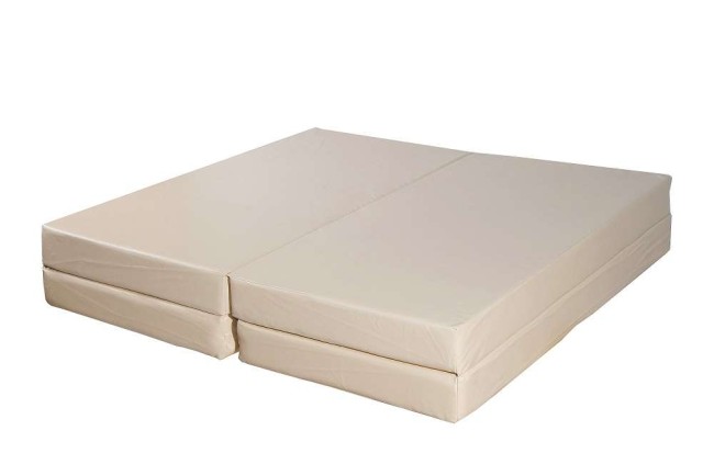 Мат № 5 (100 х 200 х 10) складной 3 сложения "KMSsport" бежевый