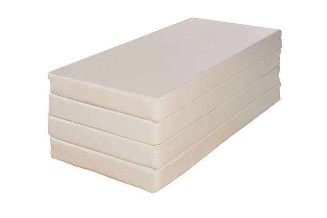 Мат № 5 (100 х 200 х 10) складной 3 сложения "KMSsport" бежевый