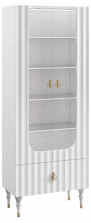 Шкаф-витрина Лоренсо (белый белый, неокрашенный  780x400x2000)