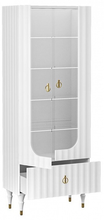 Шкаф-витрина Лоренсо (белый белый, неокрашенный  780x400x2000)