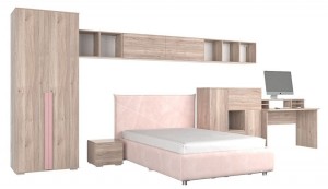 Набор для детской Лайк К146 (дуб мария дуб мария, роуз нежно-розовый )