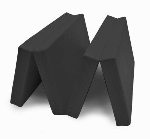 Мат № 5 (100 х 200 х 10) складной 3 сложения "KMSsport" чёрный