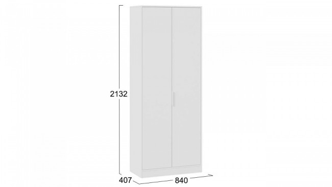 Шкаф платяной Марли (белый белый  840x407x2132)
