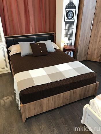 Кровать с ортопедическим основанием (дерево) Nature 307 Люкс 160х200, крафт