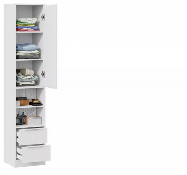 Шкаф комбинированный Марли (белый белый  436x407x2132)