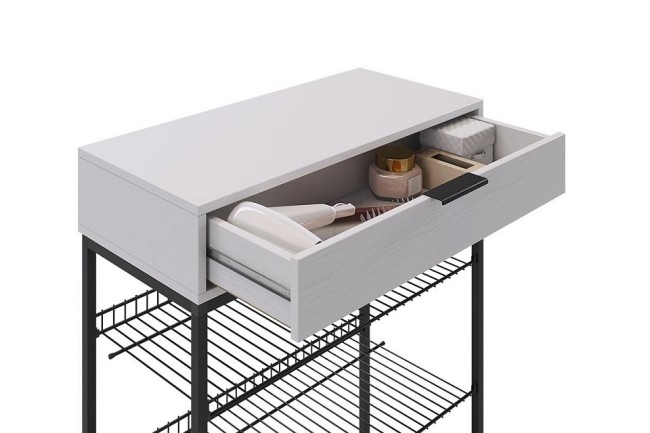 Стеллаж для обуви Краш (белое дерево, черный муар белое дерево 750x334x905) Стеллаж для обуви Краш (белое дерево, черный муар белое дерево 750x334x905)