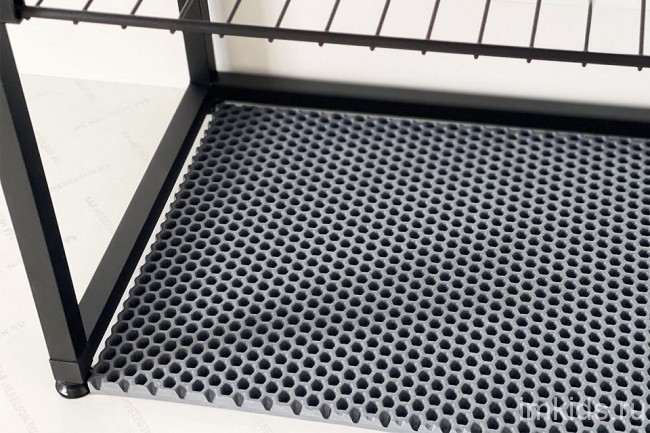 Стеллаж для обуви Краш (белое дерево, черный муар белое дерево 750x334x905) Стеллаж для обуви Краш (белое дерево, черный муар белое дерево 750x334x905)