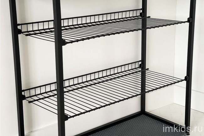 Стеллаж для обуви Краш (белое дерево, черный муар белое дерево 750x334x905) Стеллаж для обуви Краш (белое дерево, черный муар белое дерево 750x334x905)