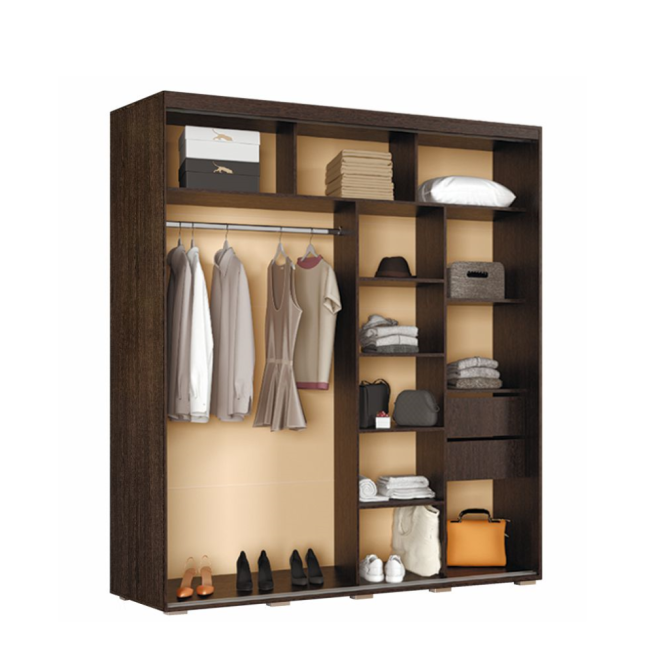 Шкаф-купе с зеркалом Крафт-6, ясень белый