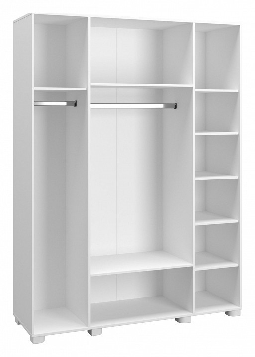 Шкаф платяной Монблан МБ-25К (белое дерево белое дерево  1600x566x2200)