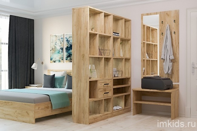 Вешалка настенная Виктория ВИ-21 (дуб крафт золотой   800x20x1500)