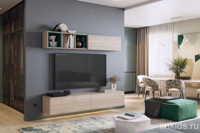 Полка навесная Лайк 41.01 (дуб мария дуб мария  1050x290x360)