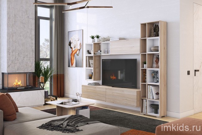 Полка навесная Лайк 41.01 (дуб мария дуб мария  1050x290x360)