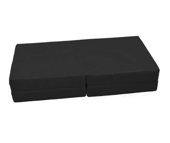 Мат № 11 (100 х 100 х 10) складной 4 сложения "KMSsport" чёрный