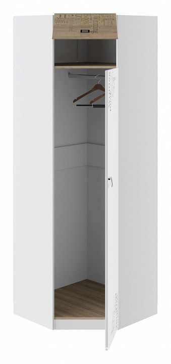 Шкаф платяной Оксфорд ТД-139.07.23 (белый белый, ривьера  757x757x2203)