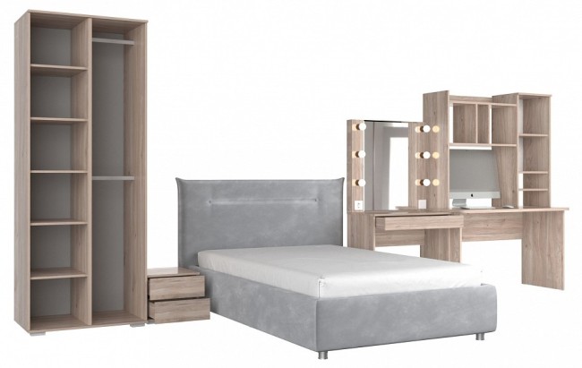 Гарнитур для детской Лайк КД63 (дуб мария дуб мария, фуксия капучино )