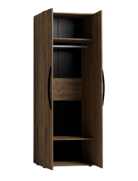 Шкаф для одежды с зеркалами Nature 54, дуб табачный