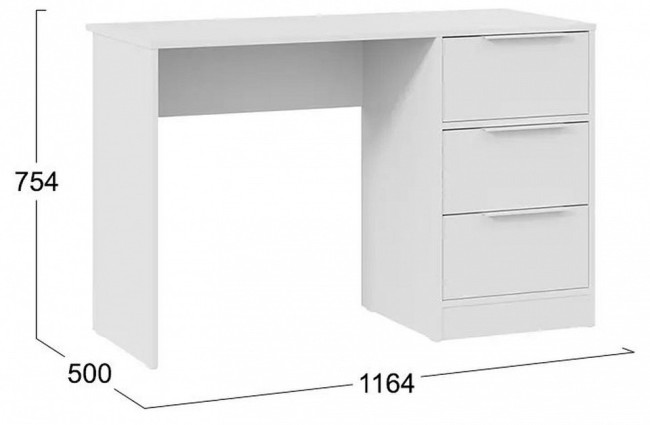 Стол письменный Марли (белый белый  1164x500x754)
