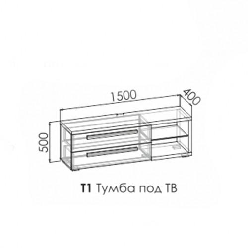 Т1 "OXFORD" Тумба под ТВ Т1 "OXFORD" Тумба под ТВ