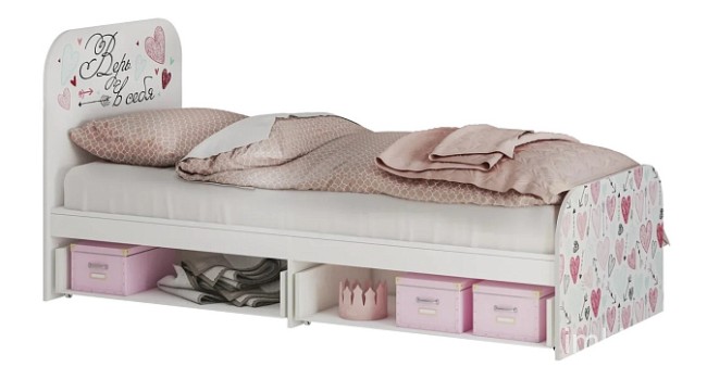 Кровать с реечным настилом Малибу КР-10 Light 80х186