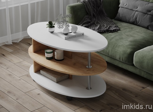 Столик журнальный Консул-4, дуб крафт