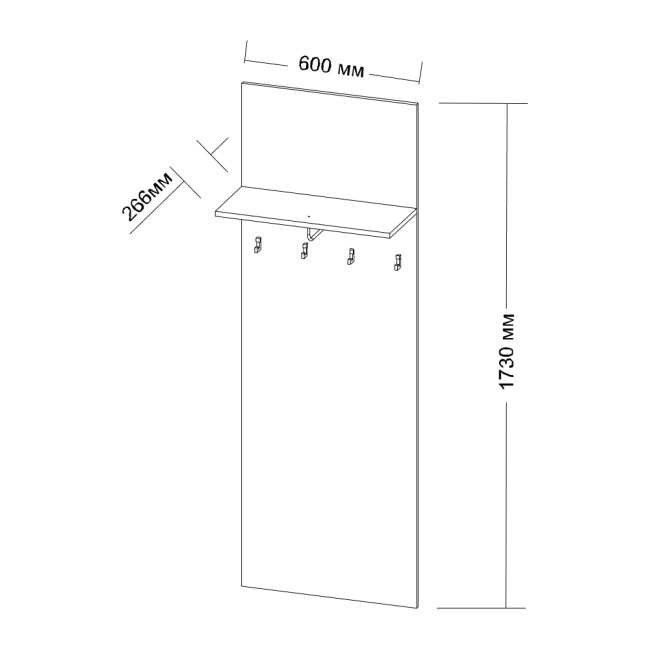 Вешалка настенная Шарлиз