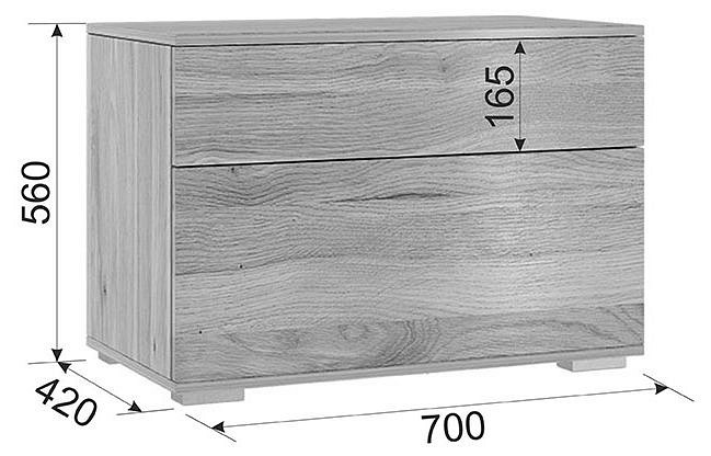 Тумба Лайк 23.01 (дуб мария дуб мария  700x420x560)