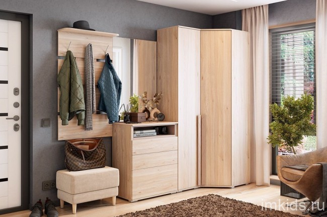 Вешалка-полка Реал 2 (дуб мария   704x210x1214)