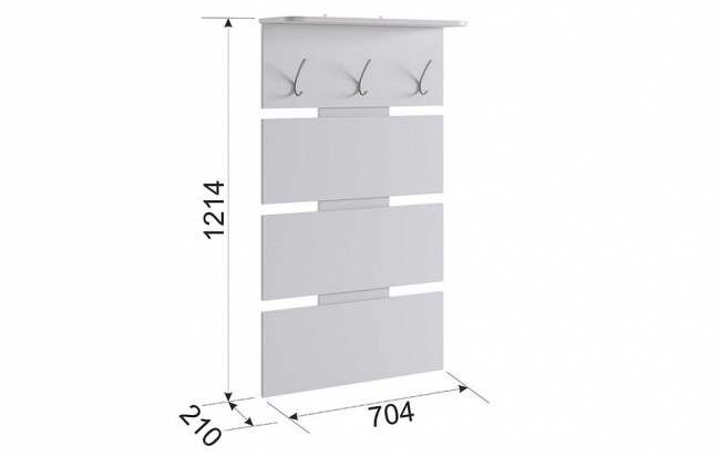 Вешалка-полка Реал 2 (дуб мария   704x210x1214)