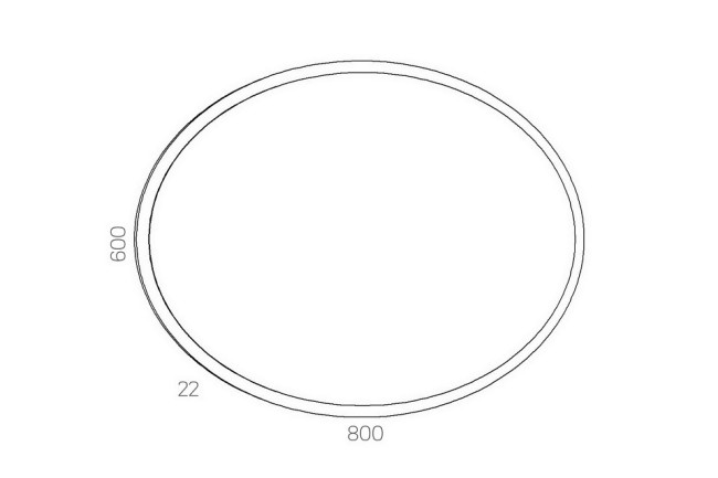 Зеркало настенное Оливия НМ 013.17-01 (дуб сонома   800x20x600)