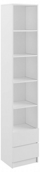 Стеллаж комбинированный Мадера (белый эггер белый эггер  400x350x2100)