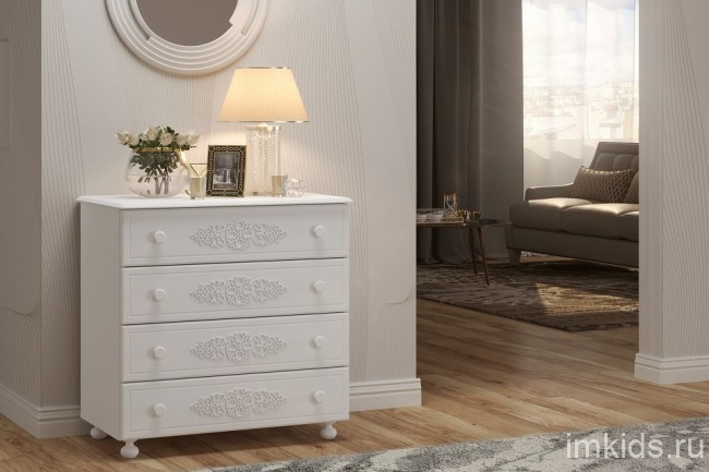Комод Ассоль АС-05 (белое дерево белое дерево  800x500x817)