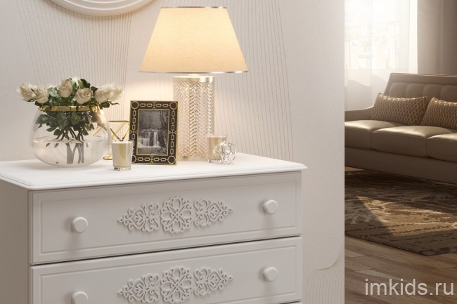 Комод Ассоль АС-05 (белое дерево белое дерево  800x500x817)