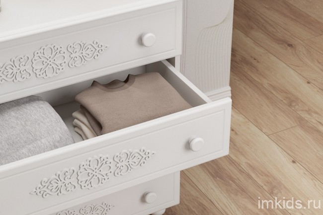 Комод Ассоль АС-05 (белое дерево белое дерево  800x500x817)