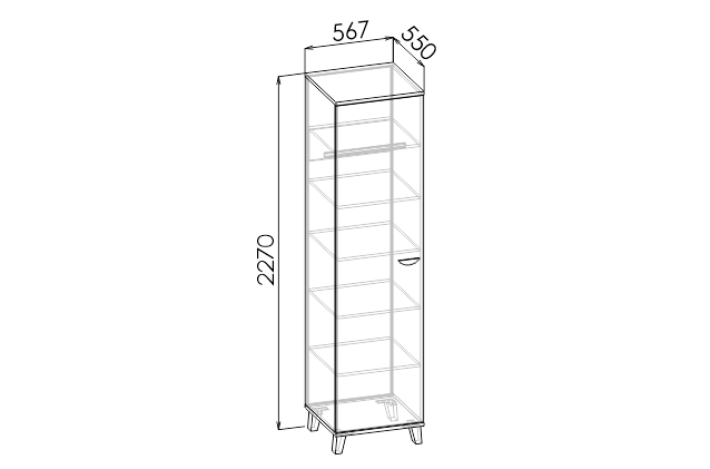 АМЕЛИ Шкаф-пенал ШП