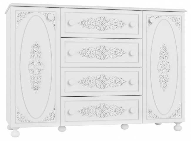 Комод Ассоль АС-19 (белое дерево белое дерево  1200x480x817)