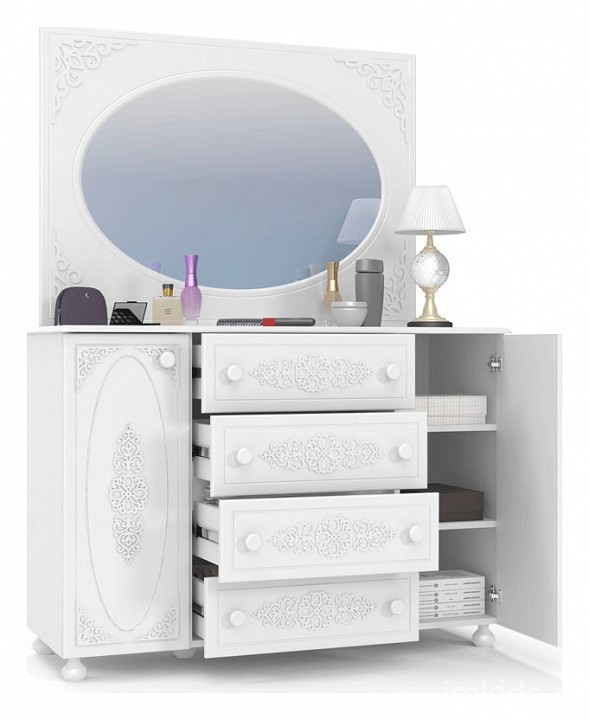 Комод Ассоль АС-19 (белое дерево белое дерево  1200x480x817)