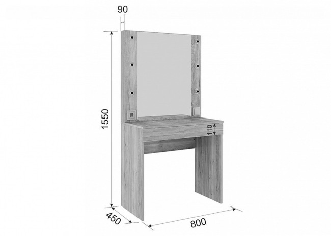 Гарнитур для спальни Лайк КС114 (дуб мария горчица, дуб мария медовый )