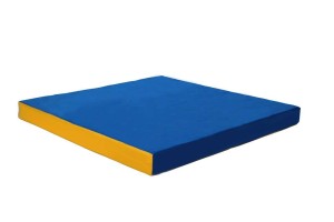Мат № 2 (100 х 100 х 10) "KMSsport" сине/жёлтый