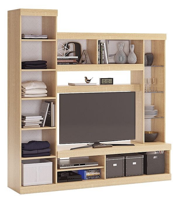 Стенка для гостиной Макси (дуб сомона белое дерево, дуб сонома, неокрашенный 1850x470x1870) Стенка для гостиной Макси (дуб сомона белое дерево, дуб сонома, неокрашенный 1850x470x1870)