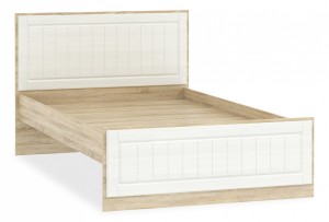 Кровать полутораспальная Оливия НМ 040.34-02 (дерево белое, дуб сонома   2058x1290x994)