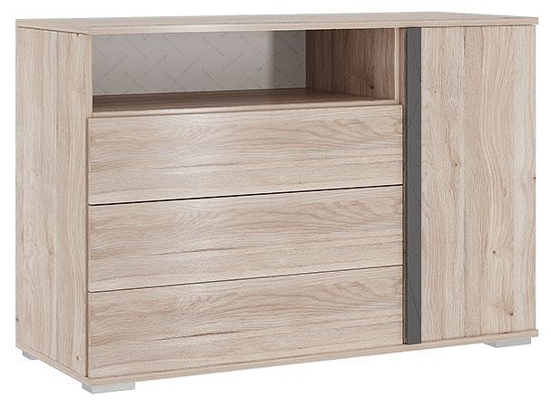 Тумба комбинированная Лайк 26.01 (дуб мария графит, дуб мария  1050x420x720)