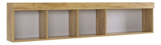 Полка комбинированная Форсаж (дуб крафт золотой белый, дуб крафт золотой 2050x240x450) Полка комбинированная Форсаж (дуб крафт золотой белый, дуб крафт золотой 2050x240x450)